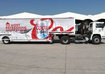Truck Wrap on a large Coors Beer delivery trailer.
