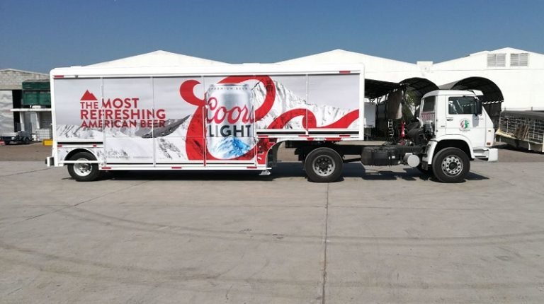 Truck Wrap on a large Coors Beer delivery trailer.