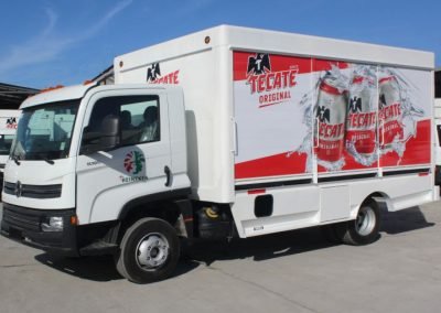 Fleet Truck Wrap on brand new Tecate beer delivery truck