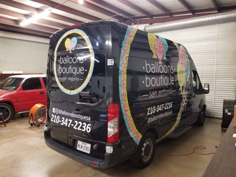 Van Wrap Ballons Boutique - Rear-Passenger, Phone (1)